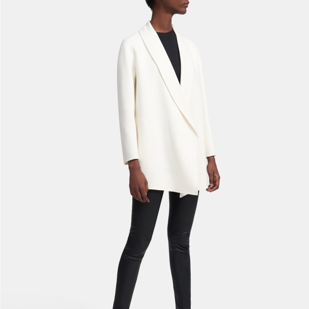 Theory Shawl Jacket in Double-Face Wool-Cashmere